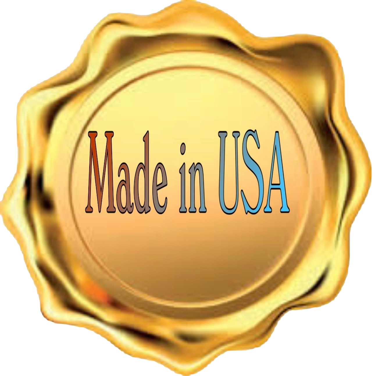 A gold seal that says made in usa
