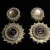 1585 Repurposed Chanel Buttons Earrings Studs