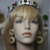 1585 Repurposed Chanel Buttons Earrings Studs - Image 3