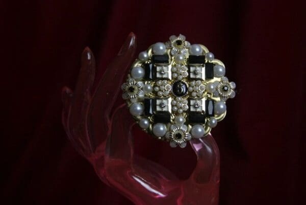 SOLD! 1689 Madam Coco Number 5 Rounded Huge Brooch - Image 4