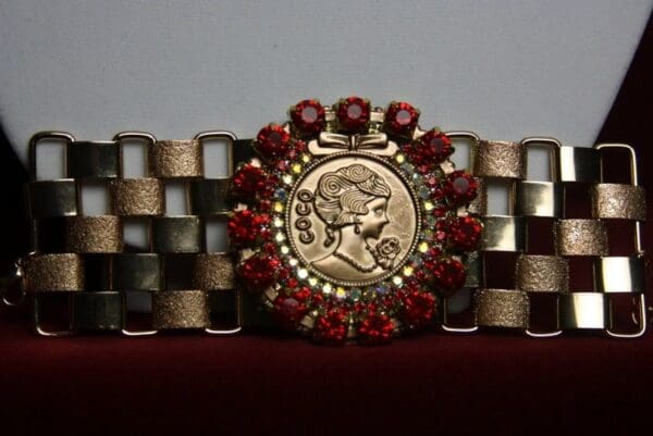 1734 Madam Coco Red Crystal Bracelet - Image 2