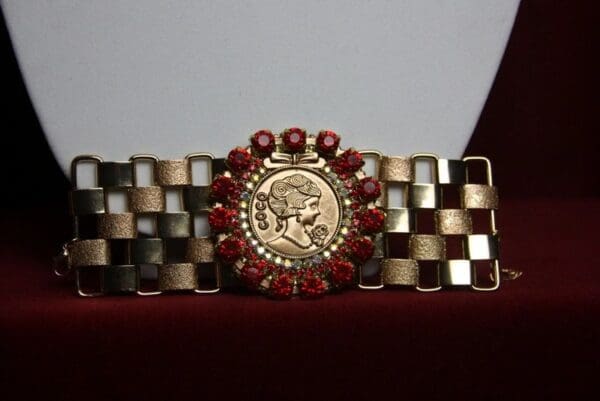 1734 Madam Coco Red Crystal Bracelet - Image 5