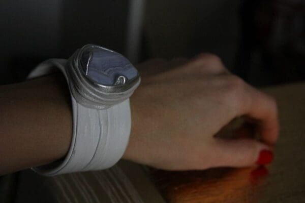 SOLD! 270 GENUINE LEATHER gENUINE Amazonite Bracelet Cuff - Image 7