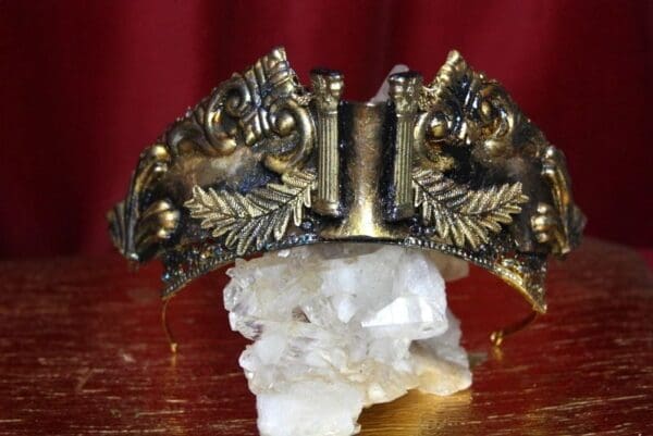 2339 Roman Antique Vintage Style Crown Tiara - Image 8