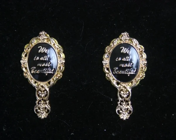 2664 Baroque 2 Colors Mirrow Elegant Earrings Studs - Image 6