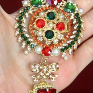 3280 Byzantine Madam Coco Huge Crystal Brooch