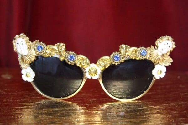 3289 Gold Filigree Baroque Angels Cherubs Embellished Sunglases