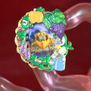 A close up of the back side of a pin