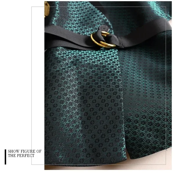 A close up of the belt on a dress