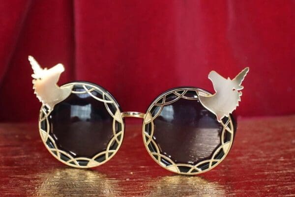 4778 Baroque Mirrow Unicorns UnusualEmbellished Sunglasses - Image 8