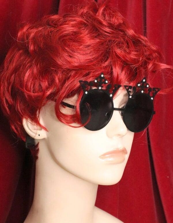 4821 Baroque Elegant Crown Black Sunglasses - Image 5