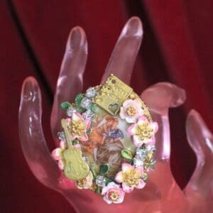 A person holding onto some kind of object