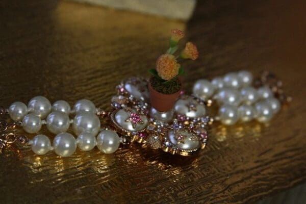 622 Designer Inspired Unusual Fancy Coco Pearl Bracelet