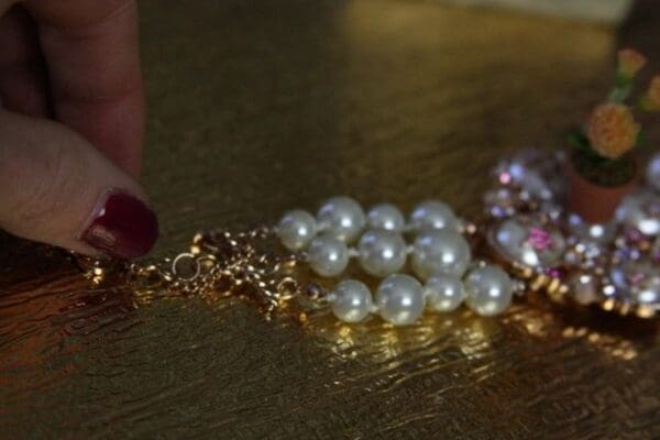 622 Designer Inspired Unusual Fancy Coco Pearl Bracelet - Image 5