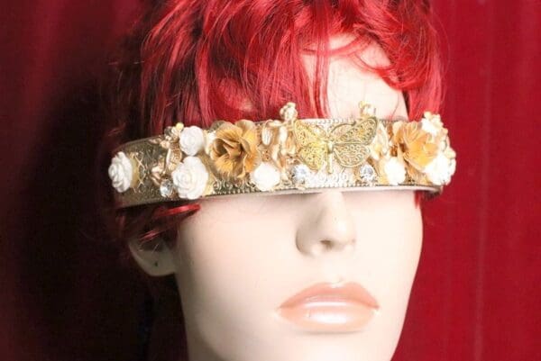 5100 Baroque Elegant Gold Cherubs Flower Headband - Image 4