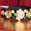 5260 Baroque Elegant Gold Enamel Bee Flower Headband - Image 2