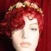 5260 Baroque Elegant Gold Enamel Bee Flower Headband - Image 5