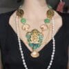 5331 Set Of Genuine Solar Quartz Neptun Poseidon Shell Necklace + Earrings - Image 6