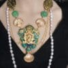 5331 Set Of Genuine Solar Quartz Neptun Poseidon Shell Necklace + Earrings - Image 2