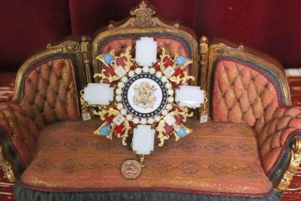 SOLD! 5396 Coco Number 5 Eagle Cross Huge Brooch - Image 2