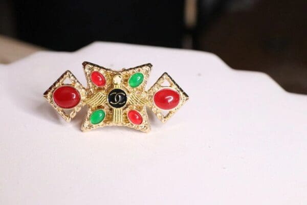 6031 Fancy Art Deco Cocktail Adjustable Ring - Image 3