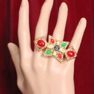 6031 Fancy Art Deco Cocktail Adjustable Ring