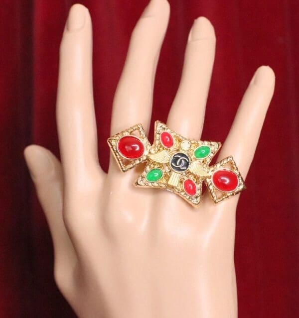 6031 Fancy Art Deco Cocktail Adjustable Ring