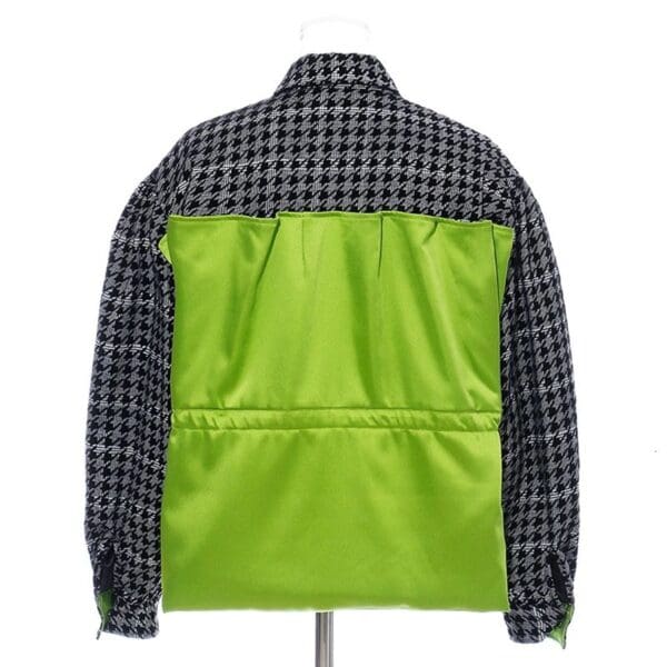 6559 New-Yorker Grunge Over-sized Hounds-tooth Bomber - Image 5
