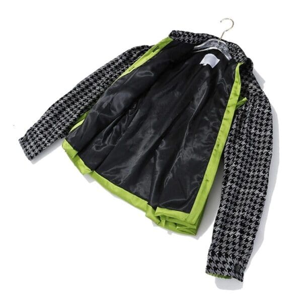 6559 New-Yorker Grunge Over-sized Hounds-tooth Bomber - Image 6