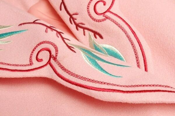 6732 Runway 2020 Baroque Floral Embroidery Wool Blend Victorian Coat - Image 5