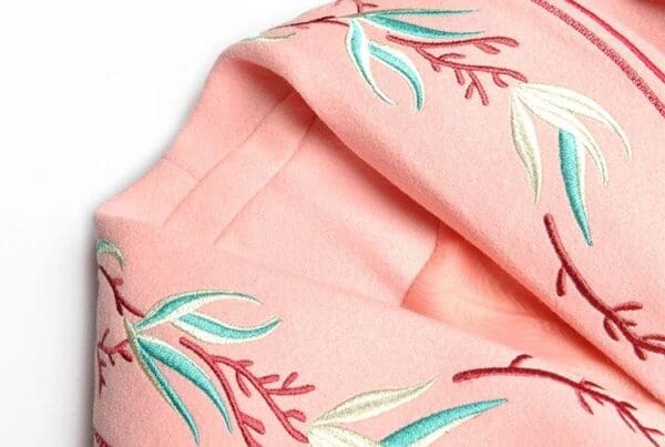 6732 Runway 2020 Baroque Floral Embroidery Wool Blend Victorian Coat - Image 6