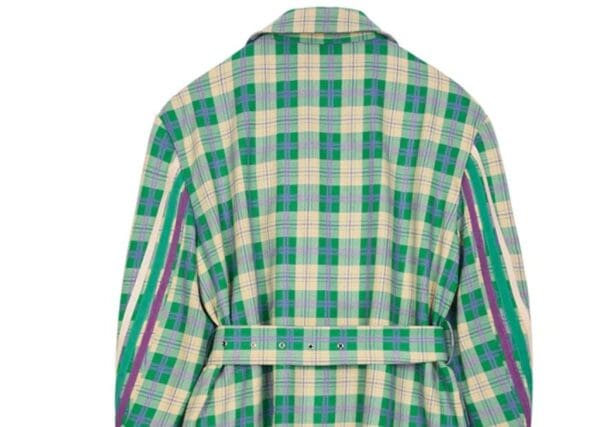 6809 2020 Check Green Lime Oversize Blazer - Image 2