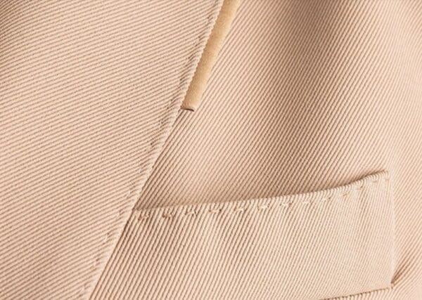 6908 High-End Runway 2020 Nautical Scarf Asymmetrical Camel Blazer - Image 7