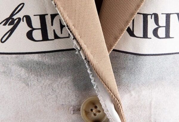 6908 High-End Runway 2020 Nautical Scarf Asymmetrical Camel Blazer - Image 10