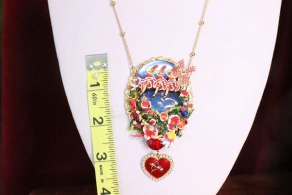 7137 Enamel Genuine Opal Necklace - Image 2