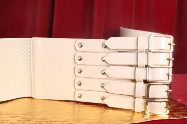 A close up of some white boxes on top of a table