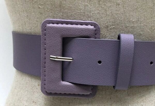 A close up of the buckle on a belt