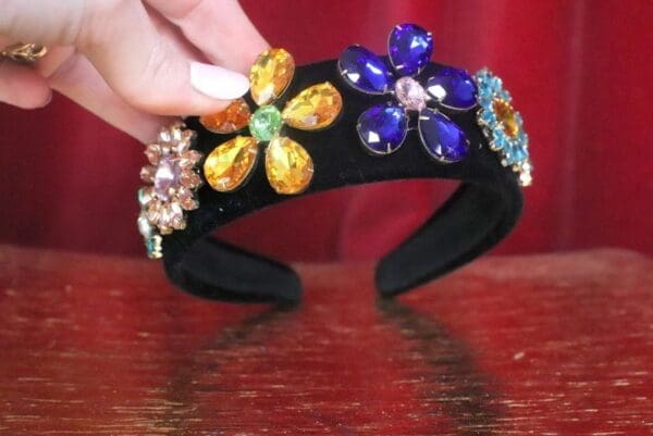 7483 Baroque Crystal Flower Elegant Headband - Image 4