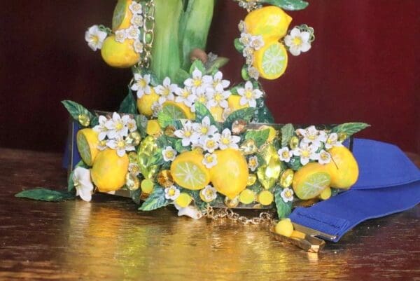 SOLD! 7554 Baroque Runway Sicilian Vivid Lemon Fruit Corset Waist Belt Size S, L, M - Image 6