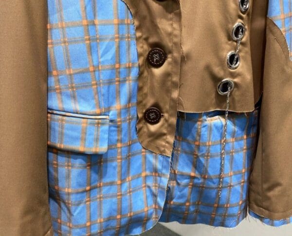 7713 High-End Runway 2020 Oversized Patchwork Single Breasted Blazer - Image 4