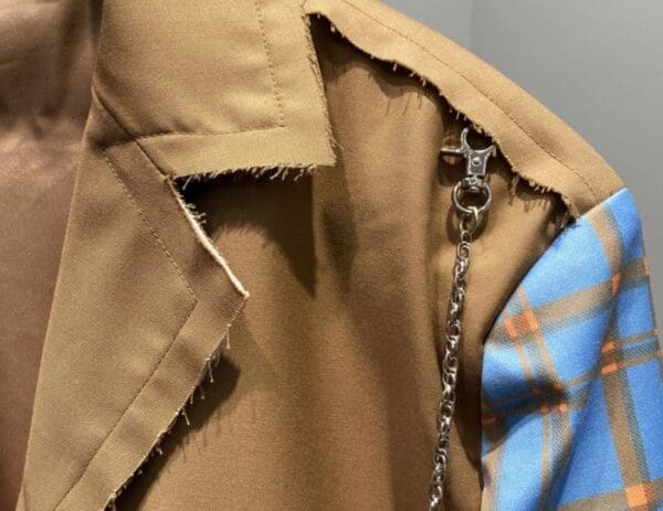 7713 High-End Runway 2020 Oversized Patchwork Single Breasted Blazer - Image 5