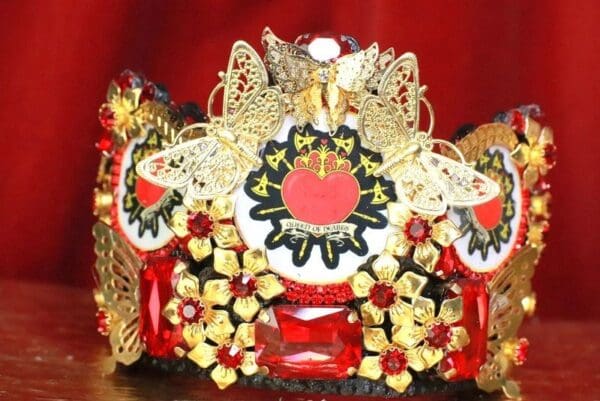 7970 Set Of Halloween Queen Of Hearts Headband+ Earrings