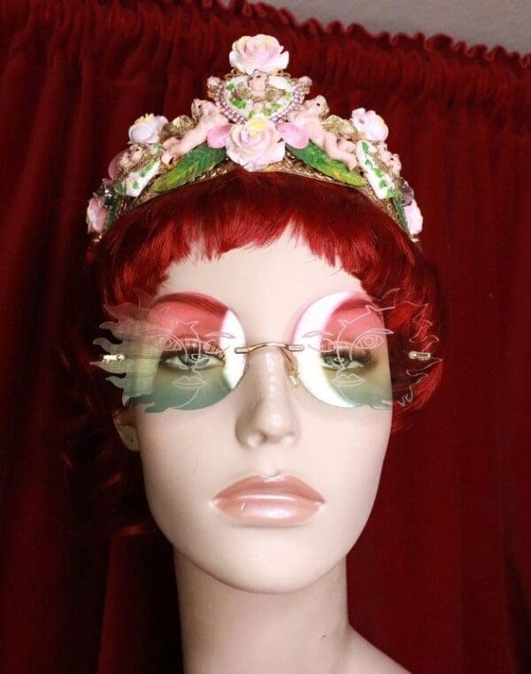 8041 Art Nouveau Sun Moon Colorful Sunglasses - Image 3