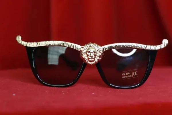 A pair of sunglasses with a face on them