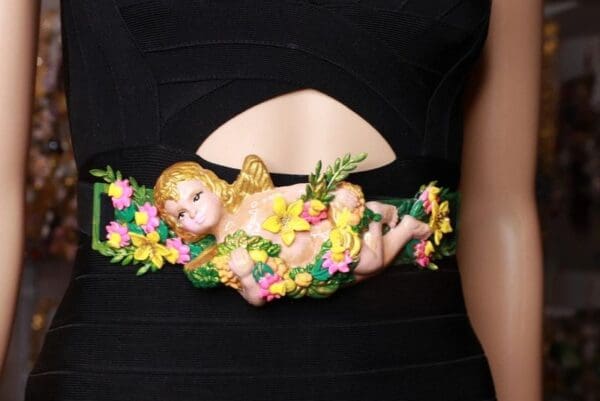 A close up of the waist band of a dress