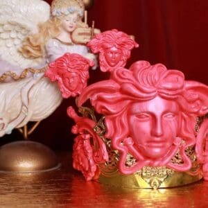 9003 Set Of Top Heacy roman Mythological Head Crown+ Earrings