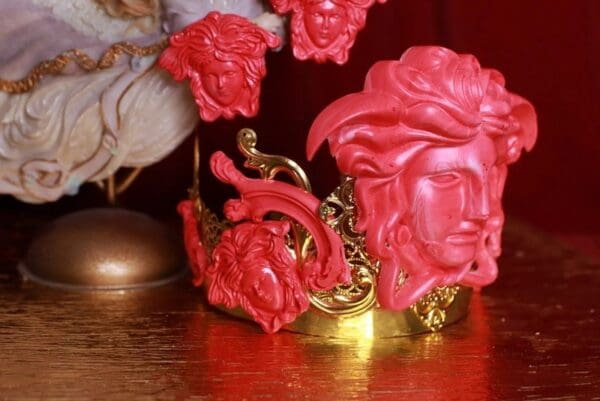 9003 Set Of Top Heacy roman Mythological Head Crown+ Earrings - Image 6