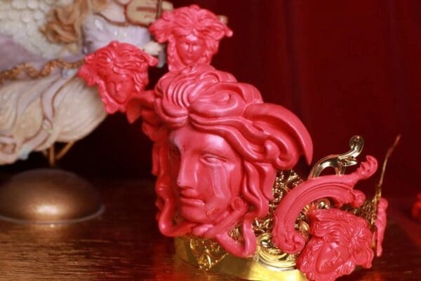 9003 Set Of Top Heacy roman Mythological Head Crown+ Earrings - Image 7