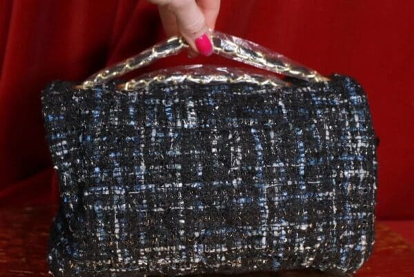 9198Tweed Madam Coco Embellished Handbag Crossbody - Image 6