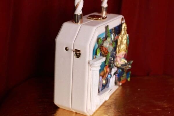 9344 Baroque Boutique Style Aquarium Nautical Embellished Handbag - Image 5